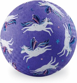 PLAYGROUND BALL 5" PURPLE UNICORN