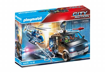 PLAYMOBIL HELICOPTER PURSUIT W/VAN