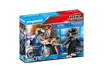 PLAYMOBIL POLICE BICYCLE WITH THIEF