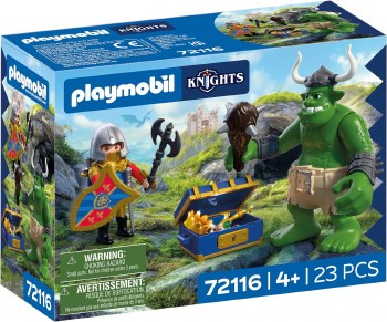 PLAYMOBIL TROLL W/LION KNIGHT TREASURE