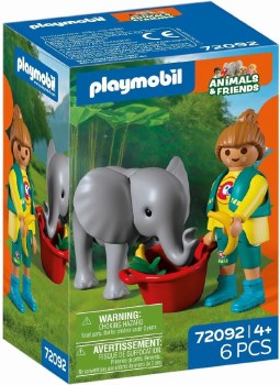 PLAYMOBIL ZOO BABY ELEPHANT &amp; ZOOKEEPER