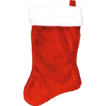 PLUSH CHRISTMAS STOCKING 18"