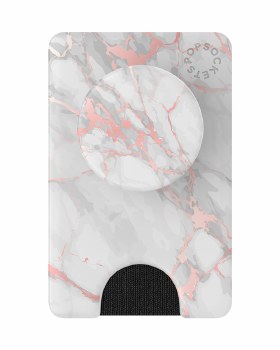 POP SOCKET POPWALLET ROSE GOLD MARBLE