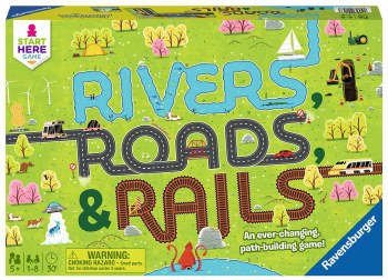 RAVENSBURGER GAME RIVER'S ROADS RAILS
