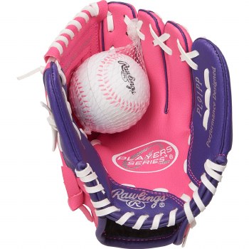 RAWLINGS YOUTH TBALL 9&quot; PINK/PURPLE