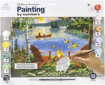 ROYAL PAINT BY NUMBER SET LAKESIDE