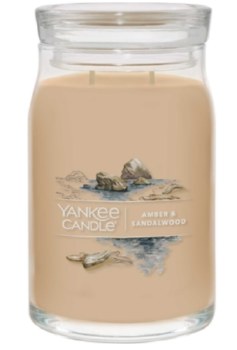 YANKEE SIGNATURE LG JAR AMBER/SANDLEWOOD