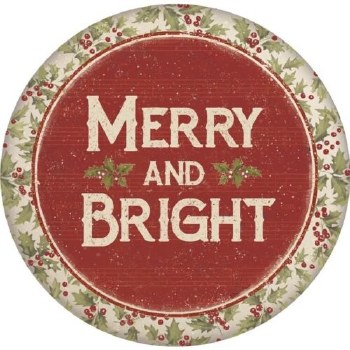 PBK SMALL PLATE MERRY &amp; BRIGHT