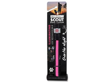 SCOUT LIGHT UP DOG LEASH PINK