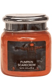 VILLAGE CANDLE SM JAR PUMPKIN SCARECROW