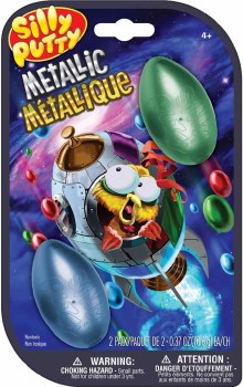 SILLY PUTTY 2CT METALLIC EGGS