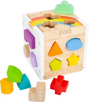 SMALL FOOT SHAPE FITTING CUBE RAINBOW