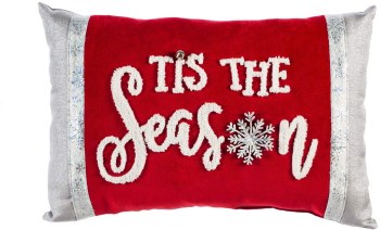 SNOWFLAKE PILLOW TIS THE SEASON