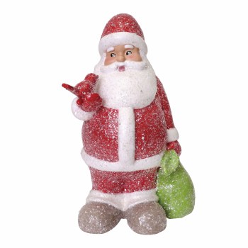 SPARKLE PAPER PULP SANTA FIGURE