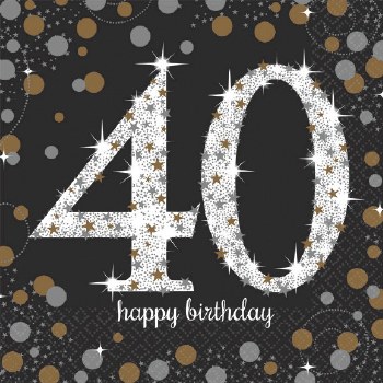 SPARKLING CELEBRATION NAPKINS AGE 40