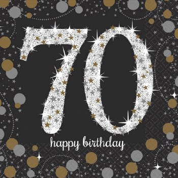 SPARKLING CELEBRATION NAPKINS AGE 70