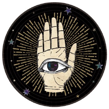 SPOOKS &amp; SPELLS ROUND PLATES 7"
