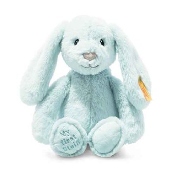 STEIFF MY FIRST HOPPIE RABBIT BLUE 10"