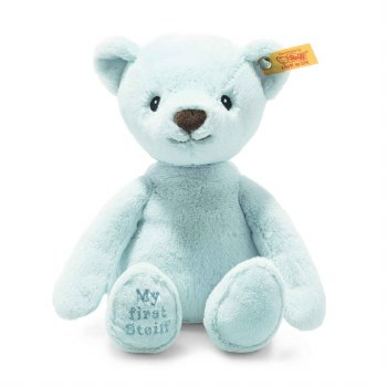 STEIFF MY FIRST TEDDY BEAR BLUE 10"