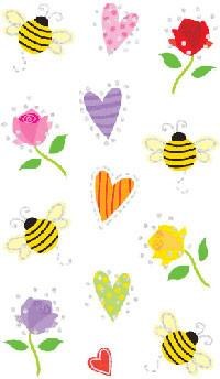 STICKERS HEARTS &amp; BEES