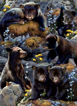 SUNSOUT 500pc PUZZLE BEAR CUBS