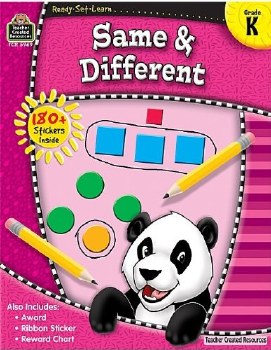TCR WORKBOOK GR K SAME &amp; DIFFERENT