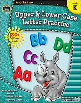 TCR WORKBOOK GR K UPPER/LOWER LETTERS