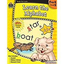 TCR WORKBOOK GR PRE-K LEARN THE ALPHABET