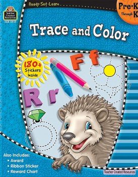 TCR WORKBOOK GR PRE-K TRACE &amp; COLOR