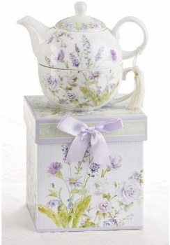 TEA FOR 1 SET LAVENDAR ROSE