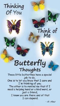 THOUGHTFUL ANGEL PIN BUTTERFLY THOUGHTS
