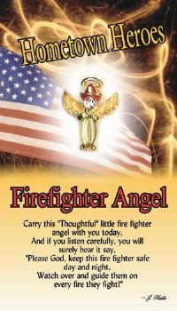 THOUGHTFUL ANGEL PIN FIREFIGHTER