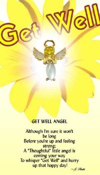 THOUGHTFUL ANGEL PIN GET WELL