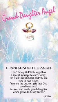 THOUGHTFUL ANGEL PIN GRANDDAUGHTER