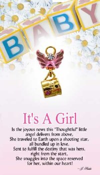 THOUGHTFUL ANGEL PIN ITS A GIRL