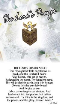 THOUGHTFUL ANGEL PIN LORD'S PRAYER