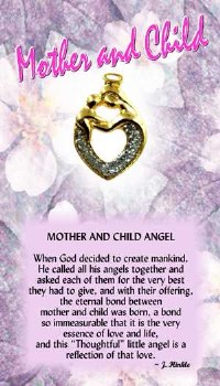 THOUGHTFUL ANGEL PIN MOTHER &amp; CHILD