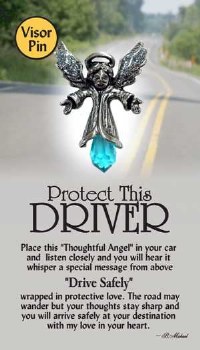 THOUGHTFUL ANGEL PIN PROTECT THIS DRIVER