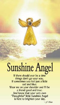 THOUGHTFUL ANGEL PIN SUNSHINE