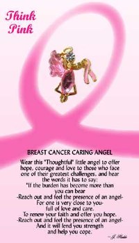 THOUGHTFUL ANGEL PIN THINK PINK