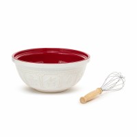 DEMDACO HOLIDAY MIXING BOWL W/WHISK