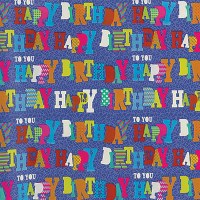 BLUE BIRTHDAY GIFT WRAP 5'