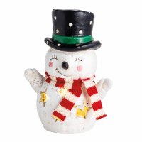 MUD PIE SMALL MACHE SNOWMAN LUMINARIE