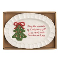 MUD PIE TREE XMAS SENTIMENT PLATE