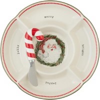 MUD PIE SANTA SECTIONED SERVER SET