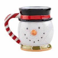 MUD PIE STONEWARE MUG SNOWMAN