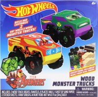 HOT WHEELS 2PK WOODEN MONSTER TRUCKS