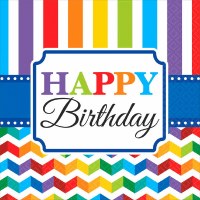 LUNCHEON NAPKINS 16ct BRIGHT BIRTHDAY