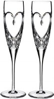 WATERFORD TOASTING FLUTE SET TRUE LOVE