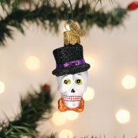OLD WORLD CHRISTMAS MINI TOP HAT SKEL